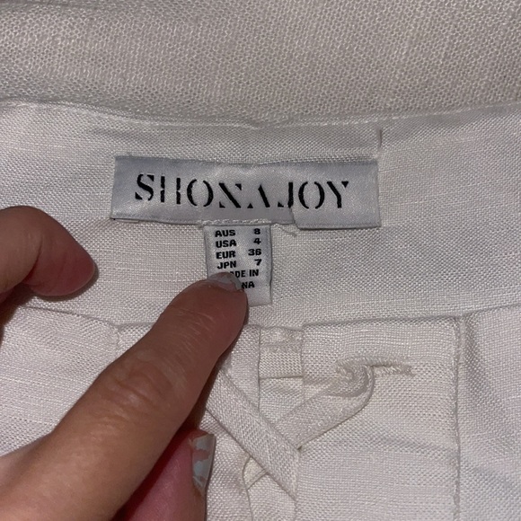 Shona Joy // Blanca Linen Lace Up Boxy Top NWOT🌛 - Picture 9 of 14